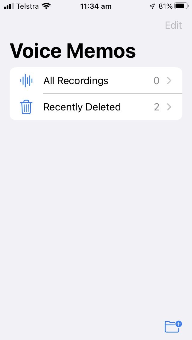 how to delete an audio recording on iPhone