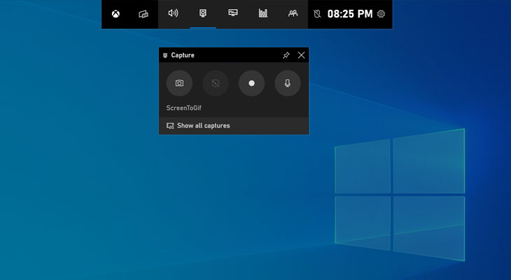 Windows X Bar screen recorder for YouTube