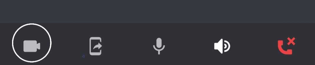 The Discord app camera button for streaming from your mobile phone.