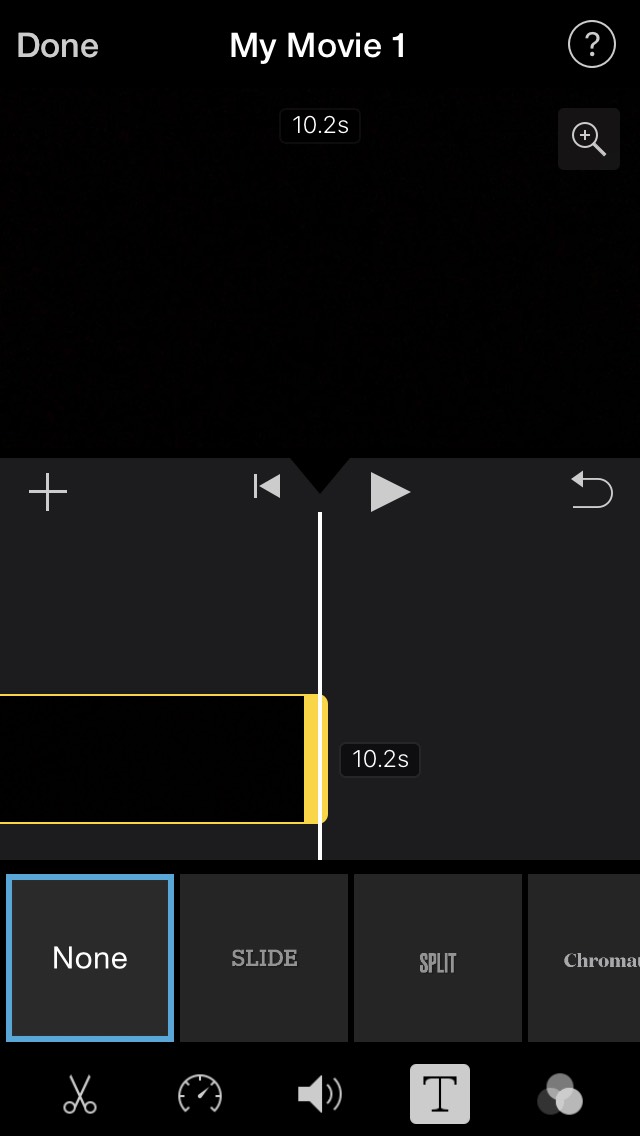 Editing a video on an iPhone