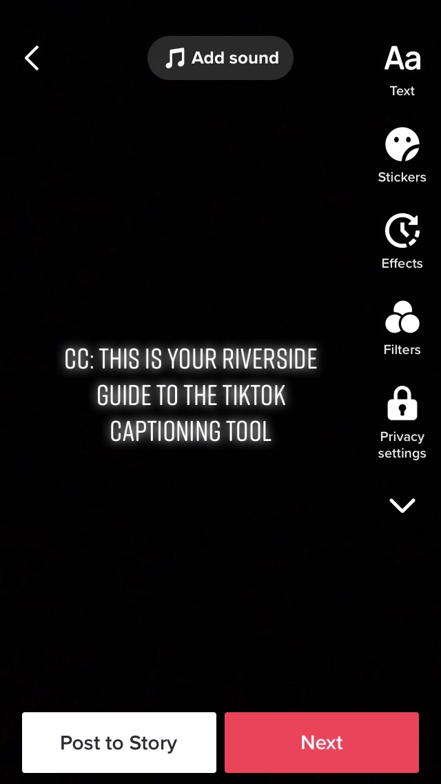 Reviewing captions on TikTok