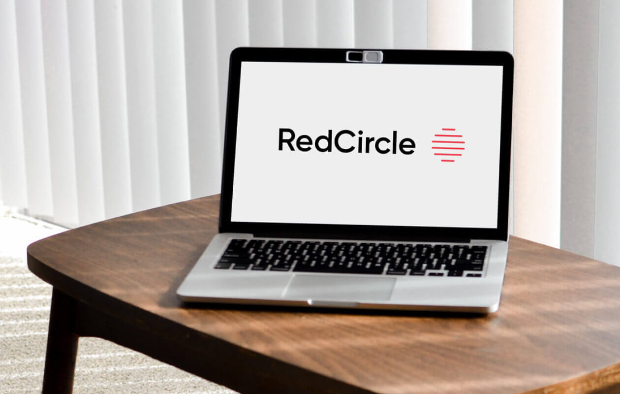 RedCircle logo on a laptop.