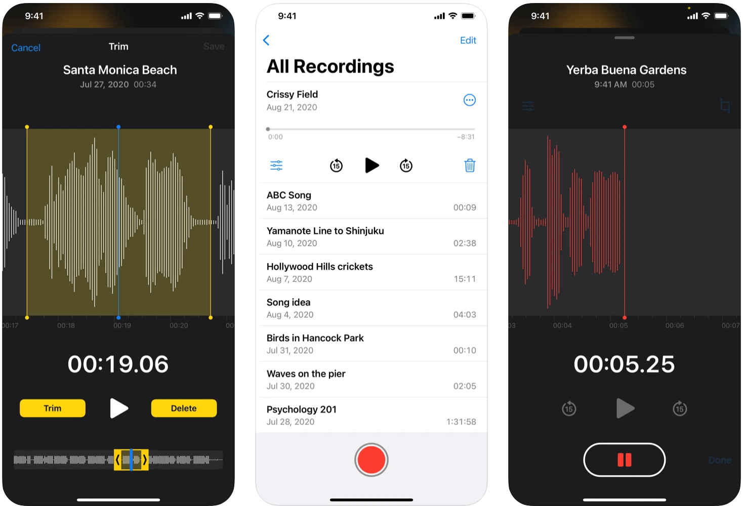 Apple Voice Memos Voice recorder app
