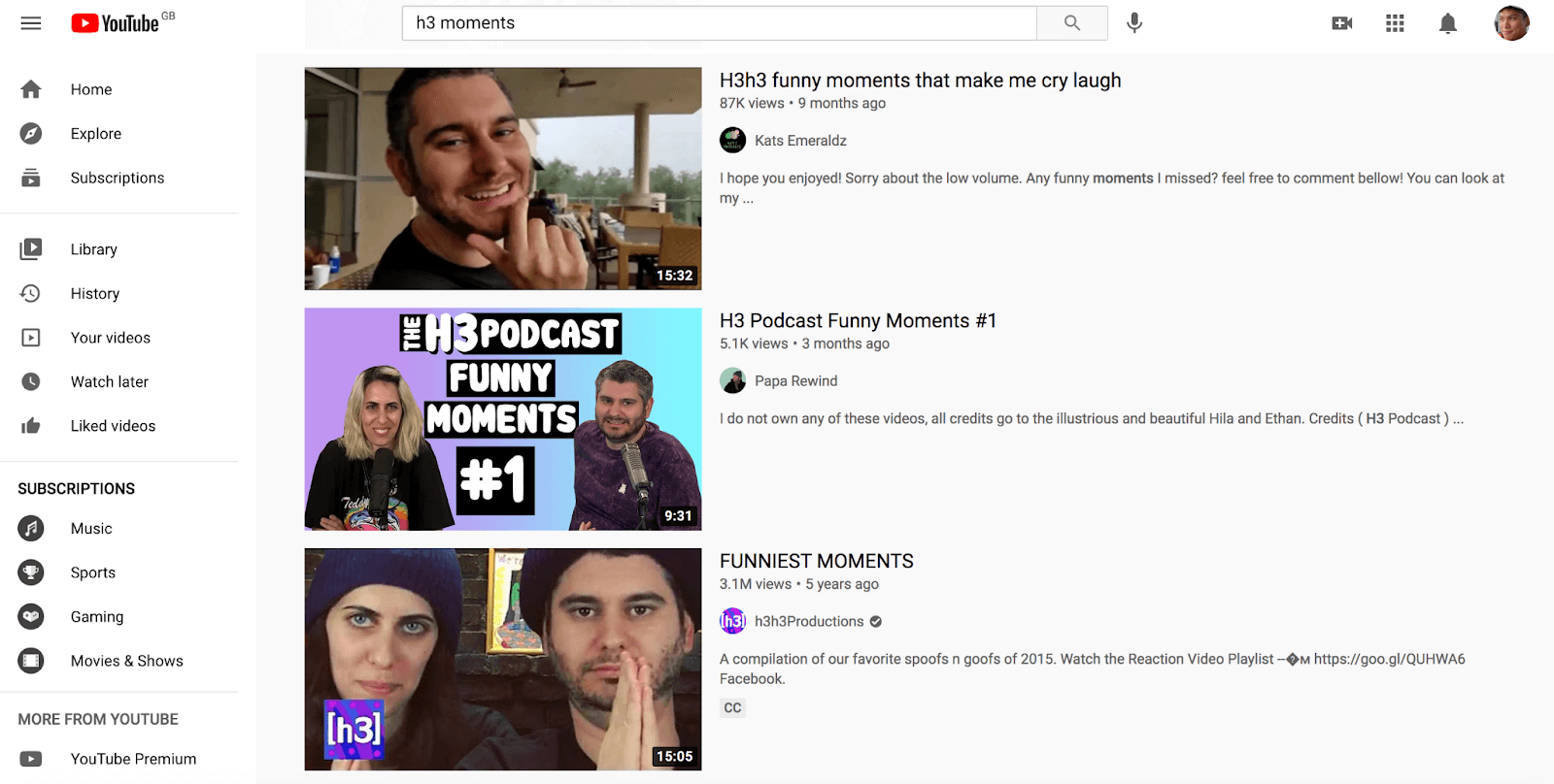 H3 video podcasts