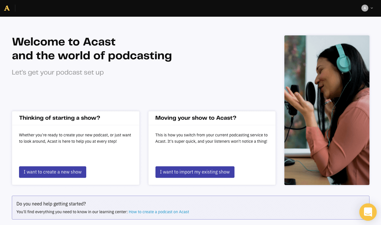 Acast podcast host onboarding