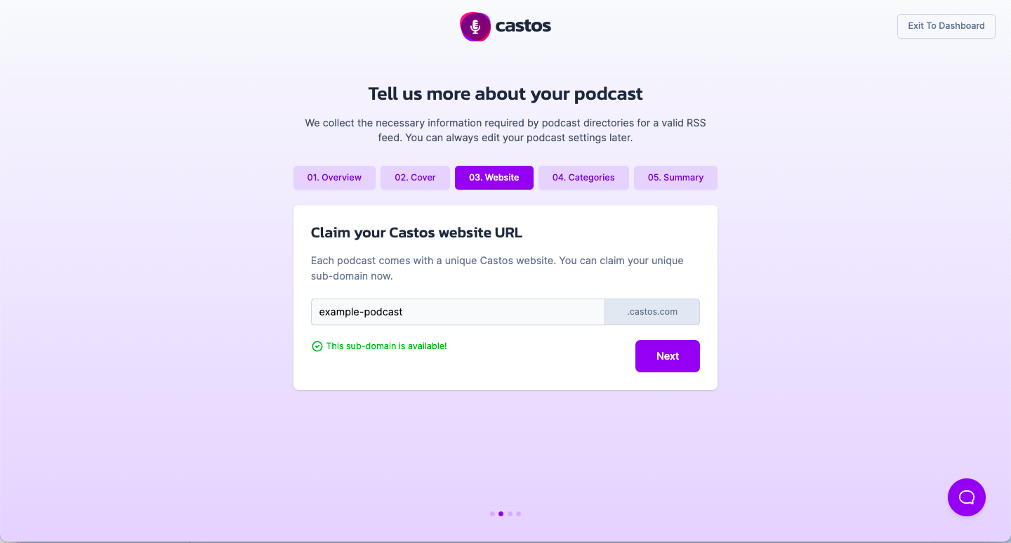 Claiming a podcast on Castos