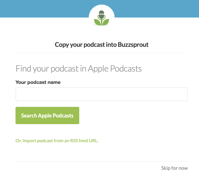 Adding an existing podcast to Buzzsprout