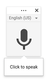 Google Docs voice typing microphone to transcribe audio to text.