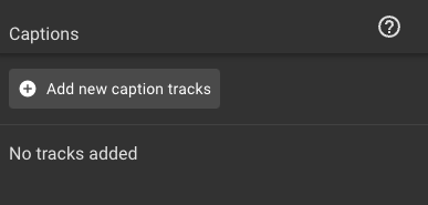 Adding a new caption track to a video on Google Drive