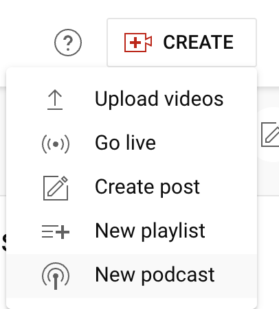 Creating a podcast playlist on YouTube